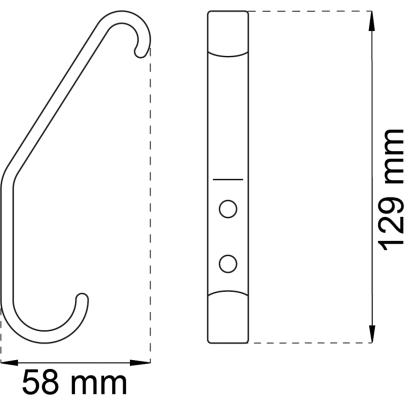 Habo 1020 mini hattekrog, messing 