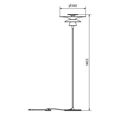 Belid Picasso gulvlampe, Ø38 cm, H140 cm, G9, mat hvid