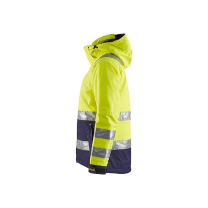 Blåkläder 4872 dame high vis vinterjakke, hi-vis gul/marineblå