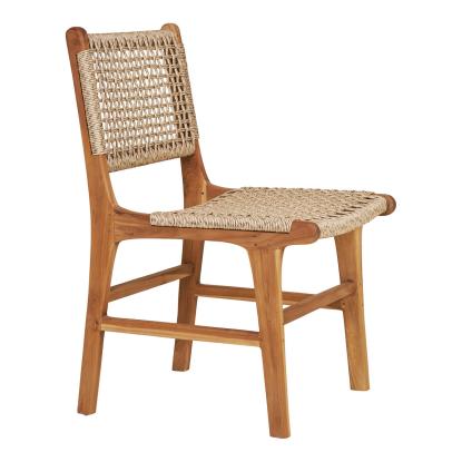 Derby spisebordsstol uden armlæn, teak/polyrattan, natur, 50 x 56 x 90 cm
