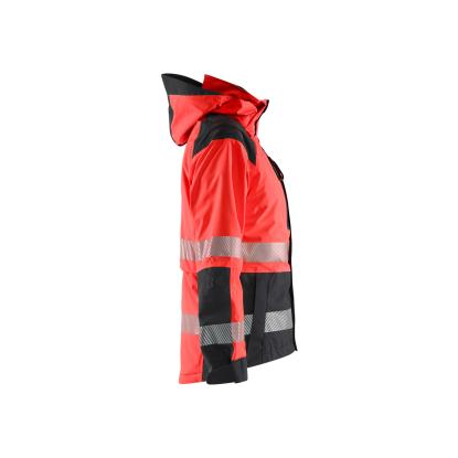 Blåkläder 4436 dame high vis skaljakke, hi-vis rød/sort