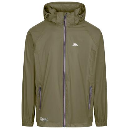 Trespass QIKPAC X packaway regnjakke med pose, unisex, grøn