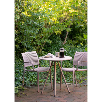 Barletta cafébord, taupe, Ø70 cm