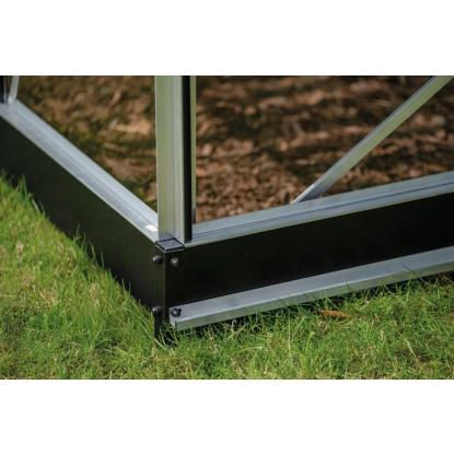 Halls Icon 6 drivhus 3,7 m², alu, 3 mm glas