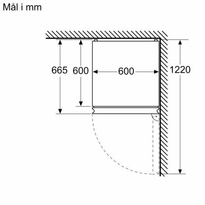 Bosch KGN392WDF fritstående kølefryseskab, 260 + 103 liter