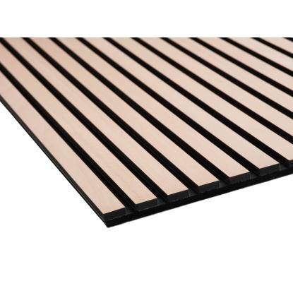 FOG & VENØ Fjordwall akustikpanel, bøg, sort MDF, sort filt, 600 x 2400 x 19 mm