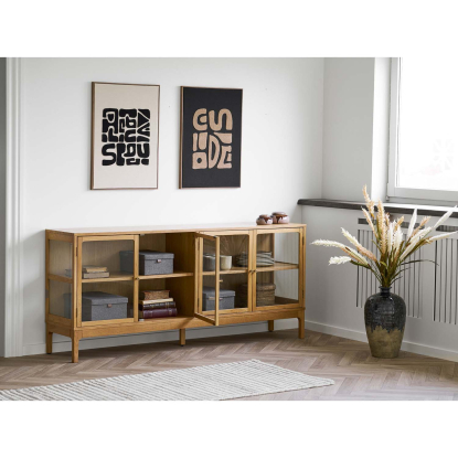 Tine tufted vægdekoration, beige/sort, 50 x 70 cm