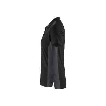 Blåkläder 3390 dame poloshirt, sort/mørk grå