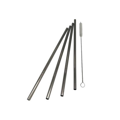 Steel-Function lige sugerør med børste, rustfrit stål - 4 stk.