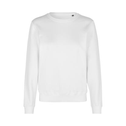 ID 0683 sweatshirt, økologisk, dame, hvid