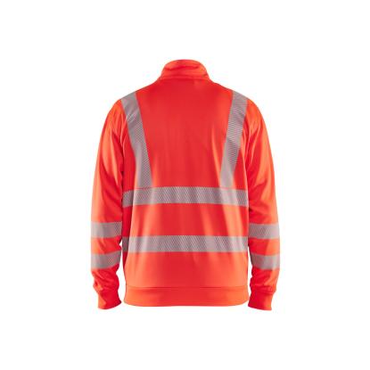 Blåkläder 3563 high vis sweatshirt full zip, hi-vis rød