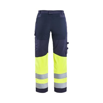 Blåkläder 7187 dame multinorm buks med stretch inherent, marineblå/hi-vis gul