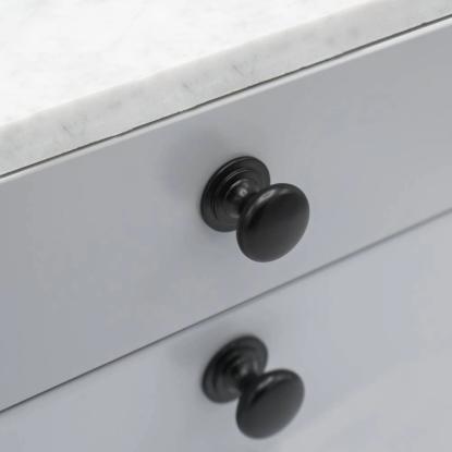 Beslag Design Mynta knop, Ø32 mm, sort