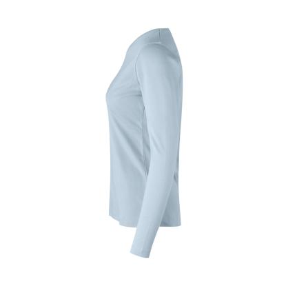 ID 0509 Interlock T-shirt med lange ærmer, dame, lys blå