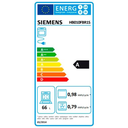 Siemens iQ100 ovn til indbygning HB010FBR1S, 66 liter