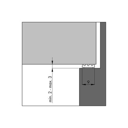 Tætningsliste flex K, brun, selvklæbende, dækker 2-3 mm - 7,5 meter