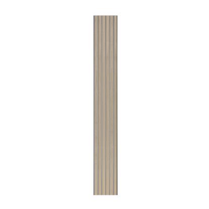 I-Wood Basic Original akustikpanel, hvid olieret, grå filt og sort kerne, egefiner, 17 x 300 mm 