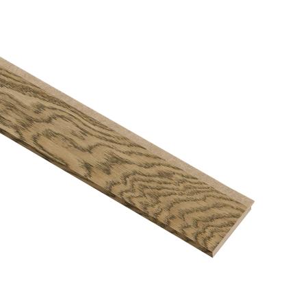 I-Wood afslutningsliste til 3-lamel akustikpanel, mørkebrun olieret, beige filt og lys kerne, egefiner, 16 x 92 mm