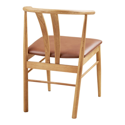 Artenara spisebordsstol, eg, brun