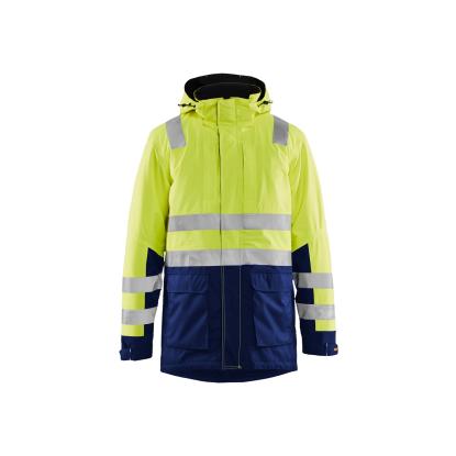 Blåkläder 4495 high vis vinterparkajakke, hi-vis gul/marineblå