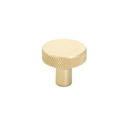 Beslag Design Flat knop, Ø26 mm, børstet messing