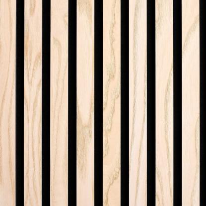 FOG & VENØ Fjordwall akustikpanel, ask, sort MDF, sort filt, 600 x 2400 x 19 mm