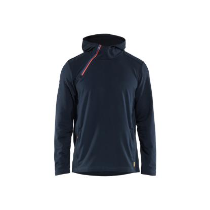 Blåkläder 3594 hættetrøje half zip, mørk marineblå