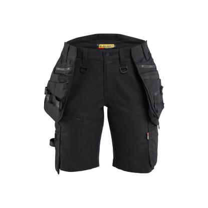Blåkläder 7175 striker dame håndværker shorts stretch, sort/sort