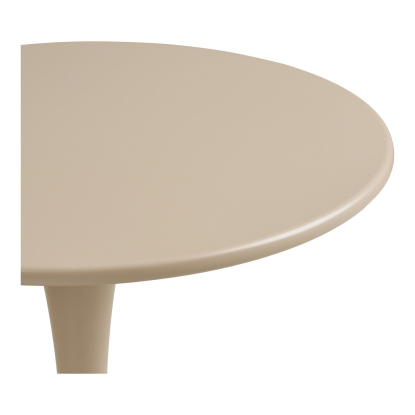 Meira cafébord, stål, taupe, Ø60 cm