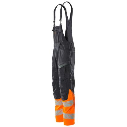 MASCOT ACCELERATE SAFE overall med knælommer, mørk marine/hi-vis orange
