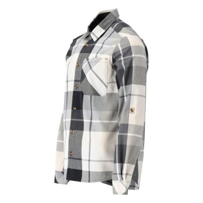 MASCOT CUSTOMIZED flannel skjorte, stengrå ternet