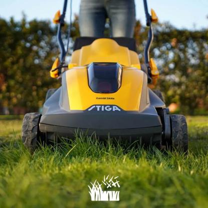 STIGA Combi 344e Kit plæneklipper med 5 Ah batteri og hurtiglader