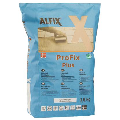 Alfix ProFix Plus fliseklæber, lys grå - 18 kg