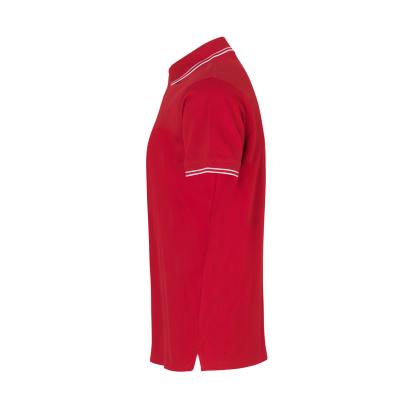 ID 0522 Kontrast poloshirt med stretch, rød