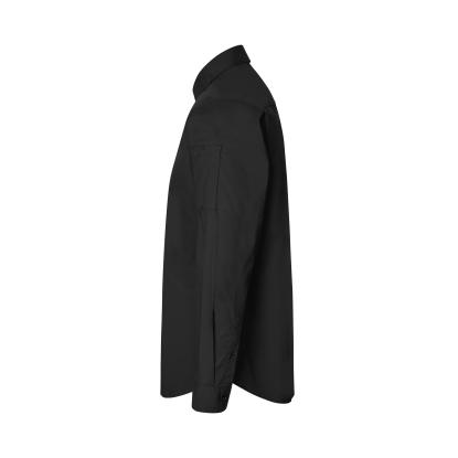 Seven Seas S66 Poplin skjorte med stretch, sort
