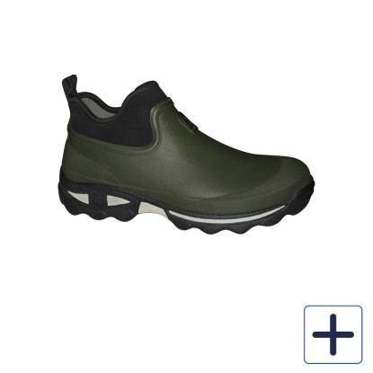 Rouchette ankelstøvle, gummi/neopren, khaki/sort