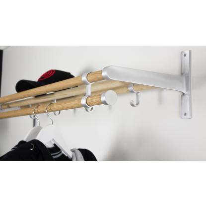 Habo Elegant Plus hattehylde, eg/alu, 1000 mm