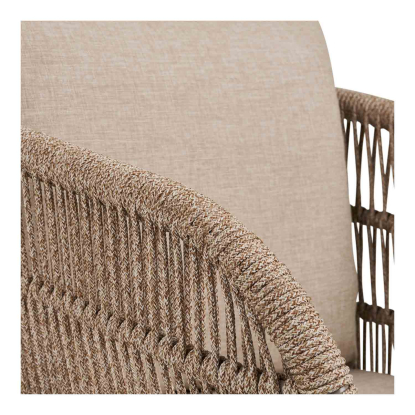 Terracina havestol med hynde, akacie, beige