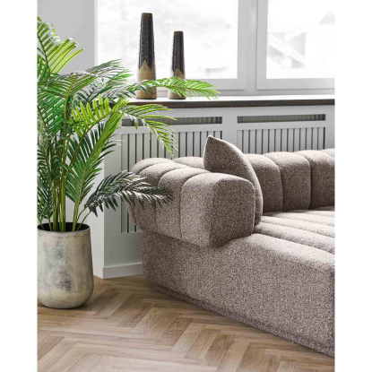 Aurora venstrevendt loungesofa med tre puder, brun