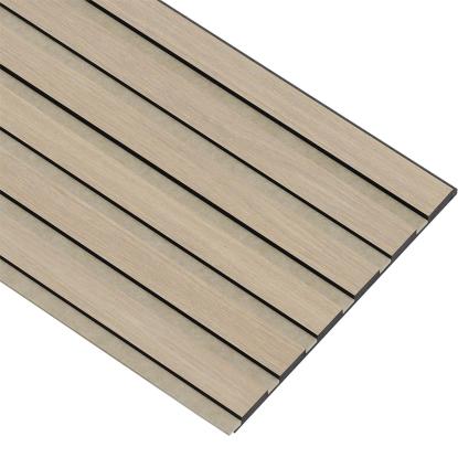 I-Wood Medio+ Original akustikpanel, hvid olieret, beige filt og sort kerne, egefiner, 17 x 300 mm