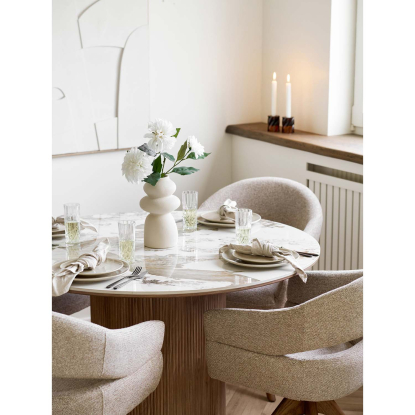 Viola frokosttallerken, stentøj, beige - 4 stk.