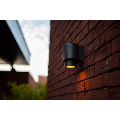 LUTEC CYPRES udendørs væglampe, down, H10,7 cm, GU10, IP44, mørk grå