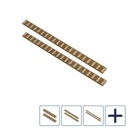 I-Wood top- & bundprofil til DivideWall rumdeler, mørkebrun olieret, MDF med egefinér