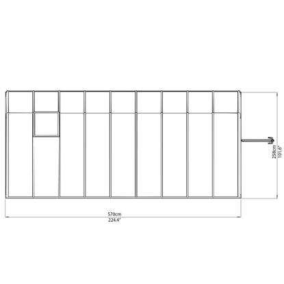 Rion Sun Room 49 udestue, polypropylen/akryl, hvid - 14,7 m²