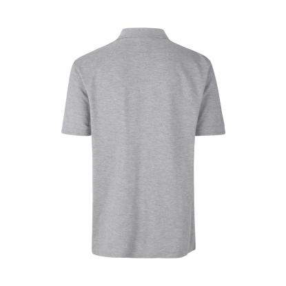 ID PRO Wear 0330 poloshirt med trykknap, grå melange