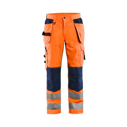 Blåkläder 1565 high vis buks med ventilation, hi-vis orange/marineblå
