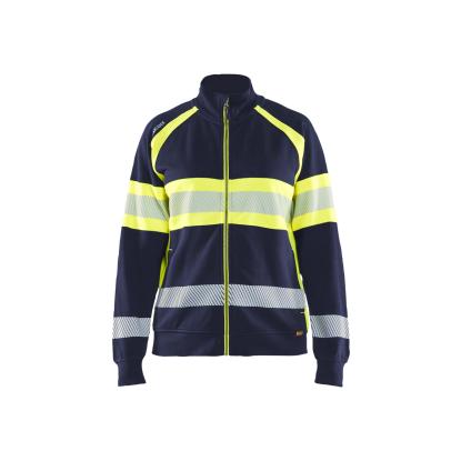 Blåkläder 3505 dame high vis sweatshirt, marineblå/hi-vis gul
