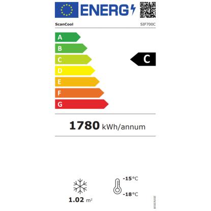Scandomestic SIF700C supermarkedsfryser, 501 liter