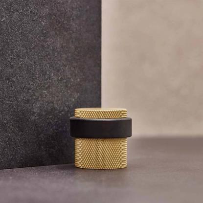 Beslag Design Helix dørstopper, Ø38 x 36 mm, messing