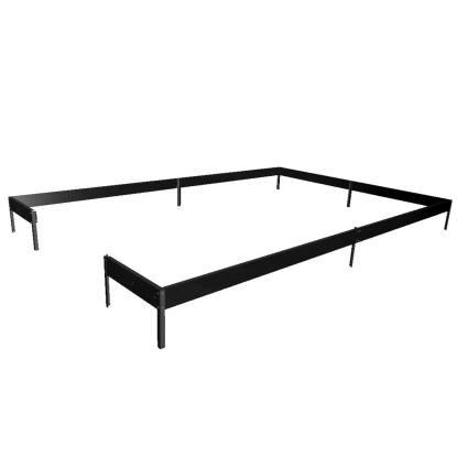 Halls Icon 8 fundament i sort til 11,2 m² drivhus